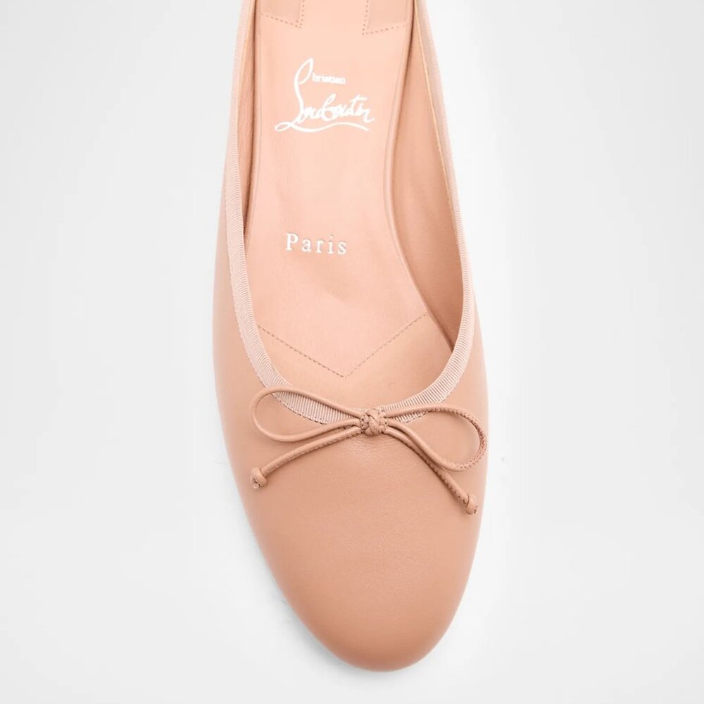 NIB NEW Christian Louboutin Women  Leather Sweetie Jane Flats Mules